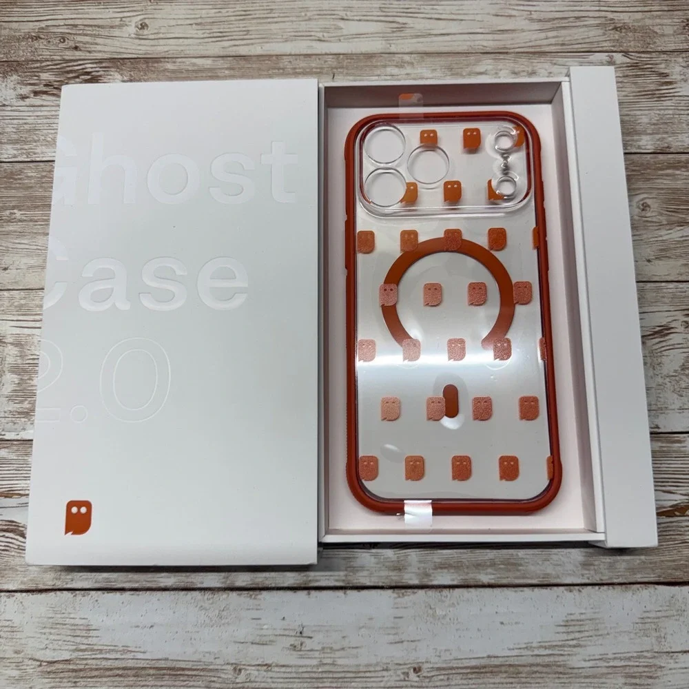 Ghost 2.0 iPhone 17 Pro Max Clear Case Zero Yellowing Orange MagSafe Open Box